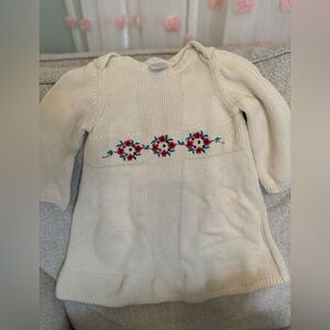 2T Hanna Anderson Knit Dress with matching red tights